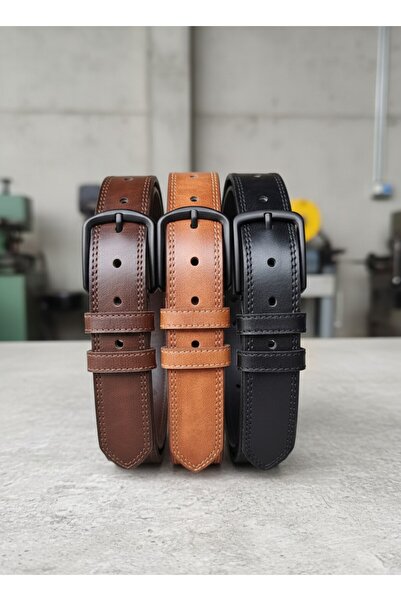 Deribond Ανδρική ζώνη (3 τεμάχια) Ζώνη τζιν και καμβά παντελονιού