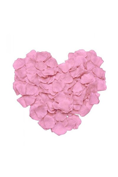 partidolu Pembe Renkli Gül Yaprağı Şekilli Kumaş Konfeti 144 Lü 1 Paket