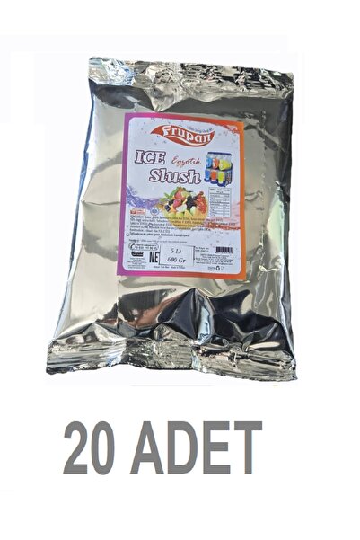 Frupan EGZOTİK MEYVELER AROMALI ICE SLUSH - BUZLAŞ - KARLAMA TOZ 600 gr 20 AD...