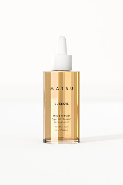 MATSU Luxeoil Argan & Havyar Özlü Besleyici Saç Bakım Yağı | Parlaklık ve Nem 50 ml