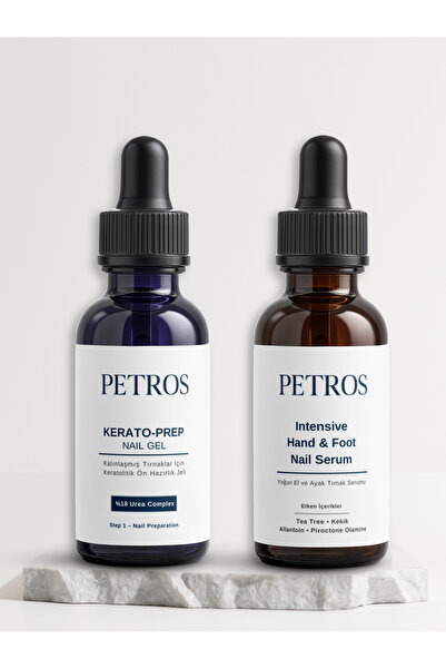 PETROS 2 Aşamalı Tırnak Bakım Seti – Kerato-Prep Nail Gel + Tırnak Bakım Seru...