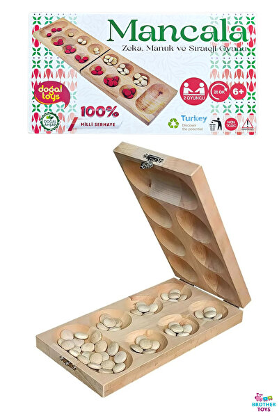 Brother Toys Ahşap Kapaklı Mangala Eğitici Ve Zeka Geliştirici Aile Oyunu