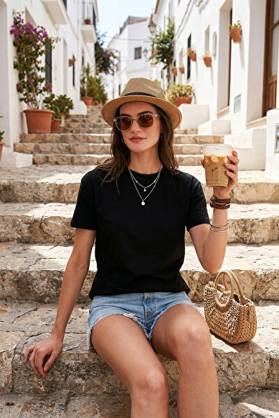 Lela Μπλουζάκι από βαμβακερό Oversize Fit Crew Neck T SHIRT 5866097