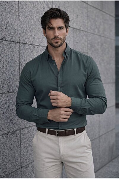 Valiberta Ανδρικό πουκάμισο Oxford Classic με αναπνεύσιμο Lycra Regular Fit -...