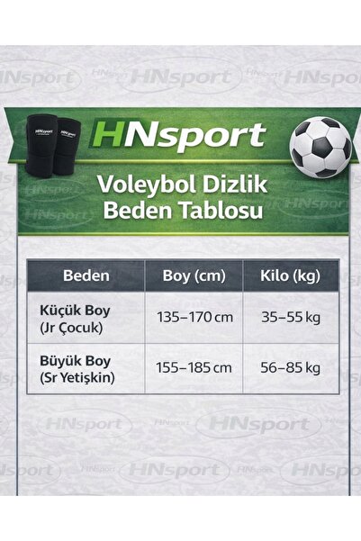 hn sport VOLEYBOL SETİ 1 ÇİFT DİZLİK+1 ÇİFT ELLİK+1 ÇİFT ÇORAP