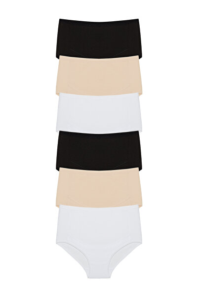 HNX Ψηλόμεσο βαμβακερό εσώρουχο εγκυμοσύνης - Σετ 6 τεμαχίων