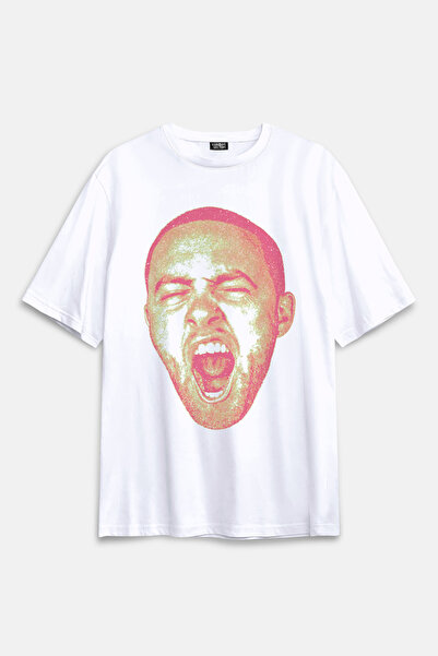 Kendim Seçtim Tricou alb oversize Mac Miller cu imprimeu Rap Hip Hop