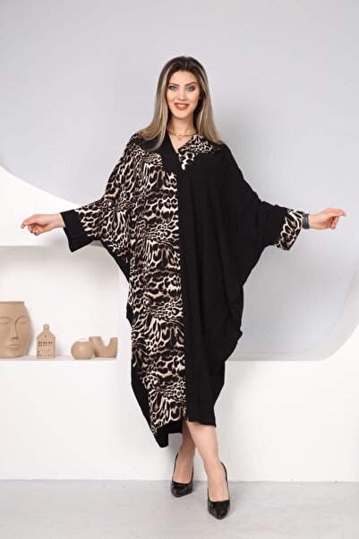 ELEWOMEN elbise siyah viskon kumaştan yazlık elbise moda