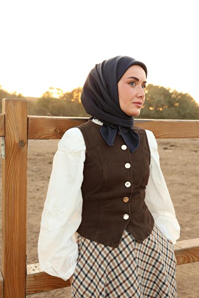 Silk Home Μεταξωτό κασκόλ Sura 11416-S02 Ναυτικό μπλε