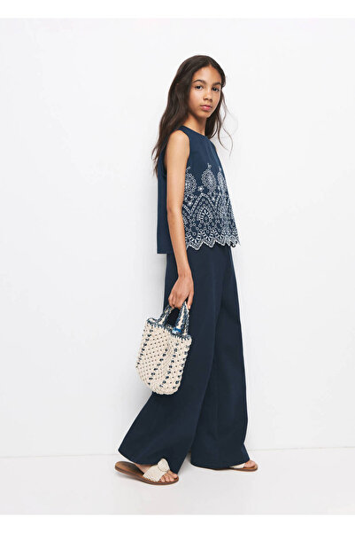 MANGO Kids Pamuklu culotte pantolon