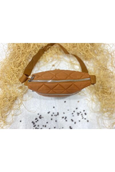Elentra Quilted Patterned Two-Compartment Tan Puff Bag, Trend Bag Suggestion, Daily Useful Bag