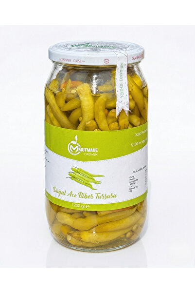 MUTMADE Doğal Acı Biber Turşusu - Geleneksel Kurulum (Kütür Kütür) 1200 gr
