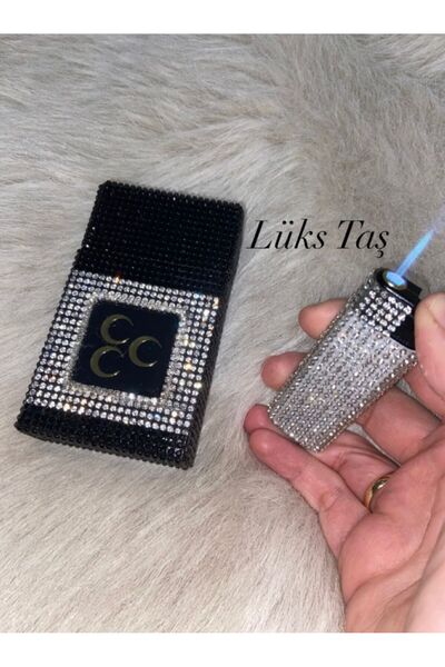 Lüks Taş Taşlı Sigara Kutusu (TOUCH BLUE-SLENDER)