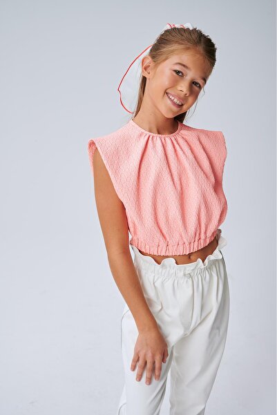 Lia Lea BG Store Κοριτσίστικο λευκό παντελόνι