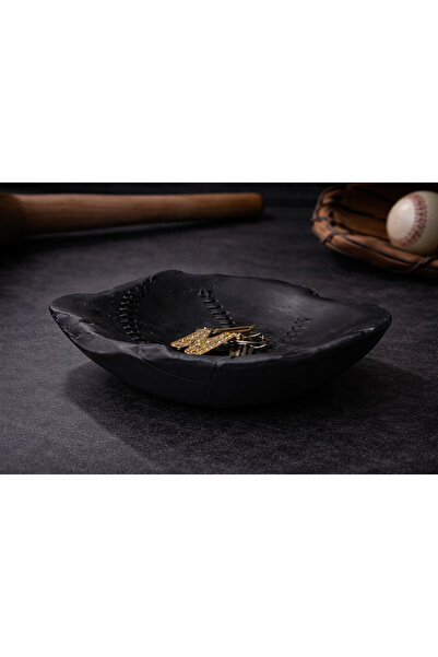 MEAS Minimal Siyah Dekoratif Kase – Sanatsal Tasarım