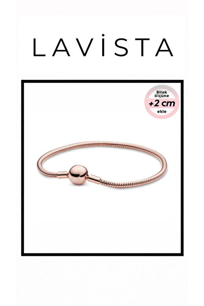 Lavista Silver Düz Yuvarlak Renkli Gümüş Bileklik