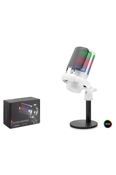 HADRON خلاط ميكروفون مكتبي للألعاب ME6SW RGB مع جهاز تحكم، هيكل من الزنك، نوع...