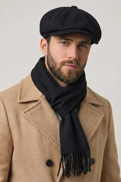 Adalua Men's Scarf and London Cap Set |   Stylish Winter Set