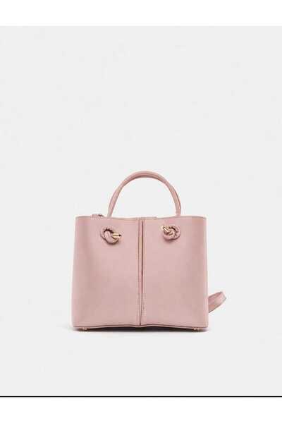 ÖZÜM ÇANTA Women's 3-Compartment Long Strap Shoulder Bag Powder Color
