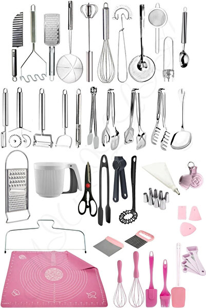 Mirilliahome 44 Parça Çeyiz Seti, Çeyiz Paketi, Mutfak Araç Gereçleri, Servis...