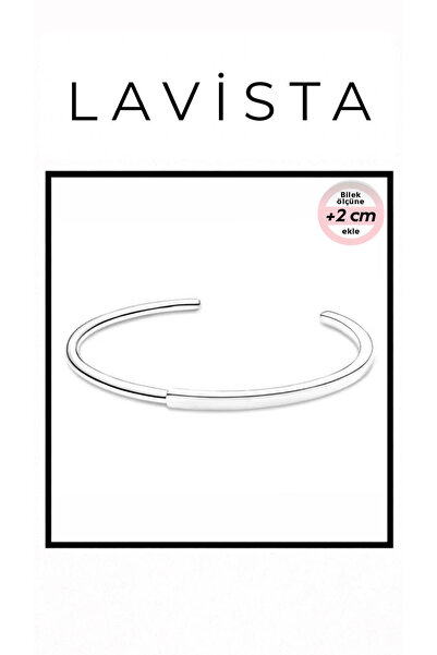 Lavista Silver Signature Açık Gümüş Bilezik
