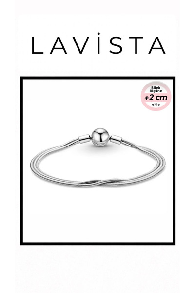 Lavista Silver Çoklu Zincir Gümüş Bileklik