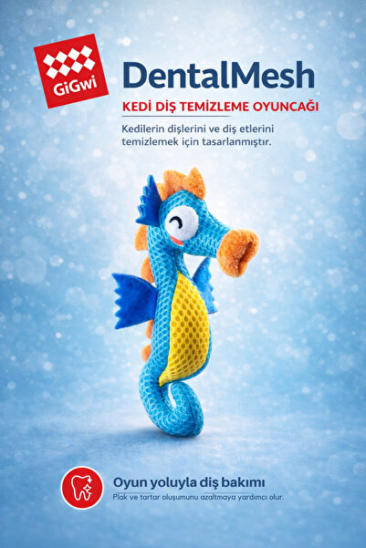 Gigwi Kedi Otlu Dental Mesh Serisi Denizatı Oyuncağı - Kedi Diş ve Dişeti Bak...