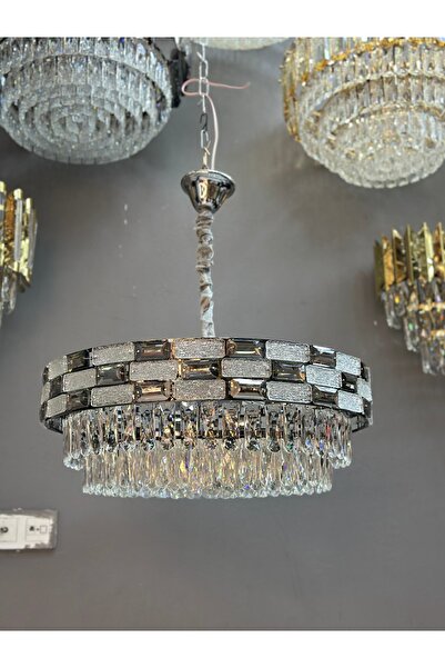 Led YENİ MODEL 60 CM KRİSTAL LÜX SALON AVİZE