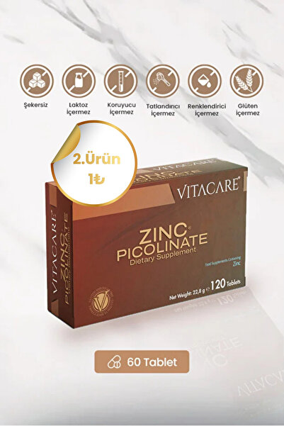 Vitacare Zinc Picolinate 120 Tablet | Beslenme Takviyesi