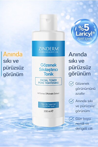 zinderm Gözenek Sıkılaştırıcı Nemlendirici ve Akne Karşıtı Arındırıcı ve Yağ ...