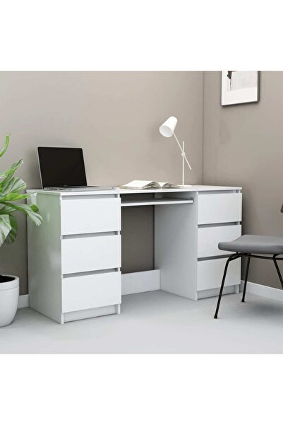 Concept Birou de scris, alb, 140 x 50 x 77 cm, PAL
