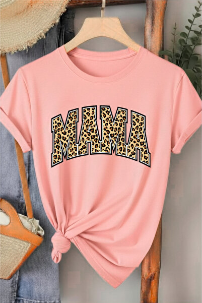 l'eivor Γυναικείο βαμβακερό μπλουζάκι με στάμπα Mama Leopard