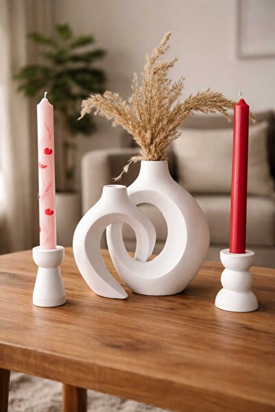 YILDIZ DECOR 4 komada 2-dijelne 20 cm nordijske stilske boemske vaze od bršlj...