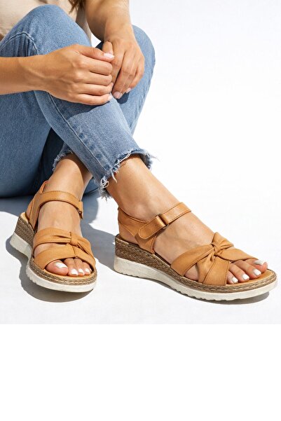 Ayakkabı Vakti Γυναικεία σόλα Ορθοπεδικό με επένδυση Γνήσιο Δέρμα Σανδάλια Άν...