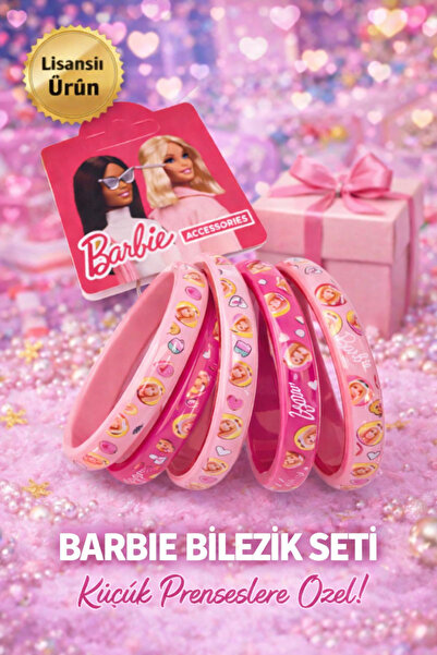 Elfida Shop Lisanslı Barbie Kız Çocuk Bilezik Bileklik Hediyelik