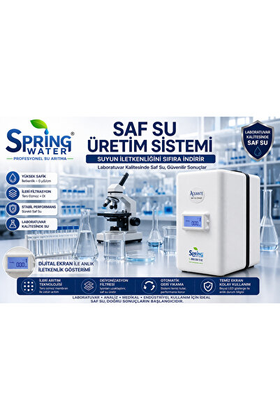 Spring Water SW Saf Su Üretim Cihazı - Suyun İletkenliğini Sıfıra İndirir
