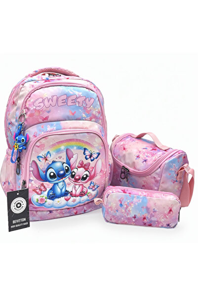 Harmela Lila Primary School Character Patterned 3-Piece Set Girls' Primary Sc...