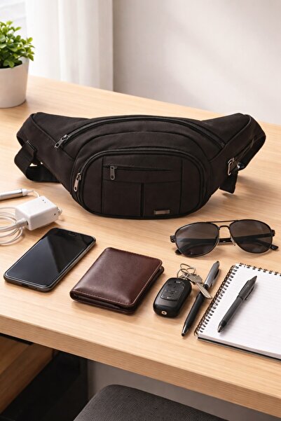 Newish Polo Kanvas Kumaş Bel Çantası Free Bag Kulaklık Çıkışlı