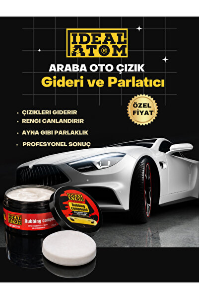 İDEAL ATOM Seramik Katkılı Krem Cila 170 gr Ve Uygulama Pedi