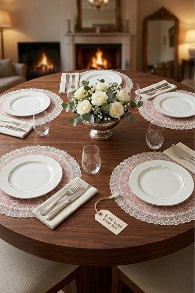 Rona Home Δώρο προς παράδοση 6 τεμαχίων Αμερικάνικο σετ με δαντέλα κεντημένη ...