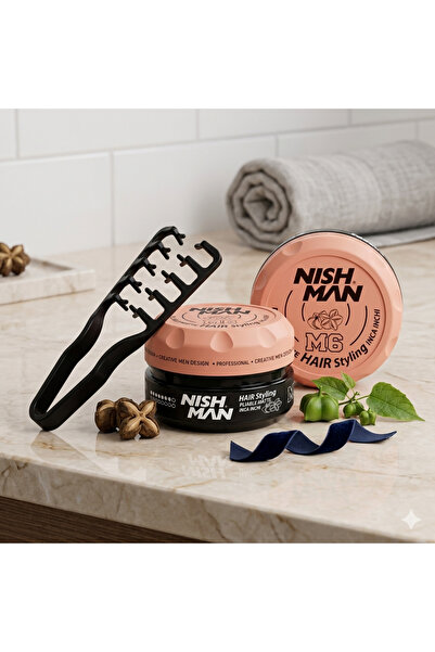 NISHMAN M6 SAÇ ŞEKİLLEMDİRİCİ MAT WAX 100 ML /+ ŞEKİLLENDİRİCİ MUCİZEVİ TRAK ...