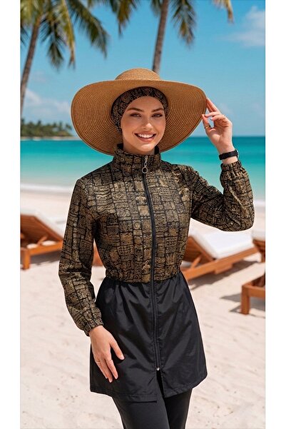 trendlina Εθνικό μαγιό με ρυθμιζόμενη μέση, από ελαστικό υδατοαπωθητικό ύφασμ...