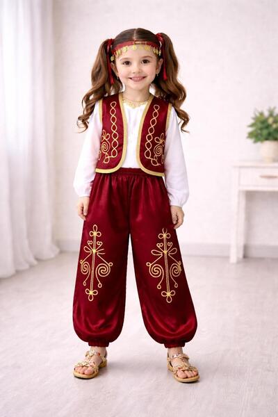 Buti Bordo yöresel kıyafet 23 Nisan 5/6yaş için