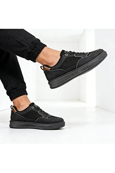 Tmall Pantofi sport bărbătești, din piele, B4071, Negru