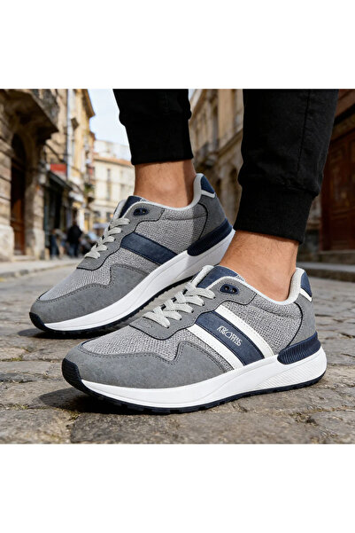 Tmall Pantofi sport bărbătești, din piele ecologică, B4069, albastru deschis