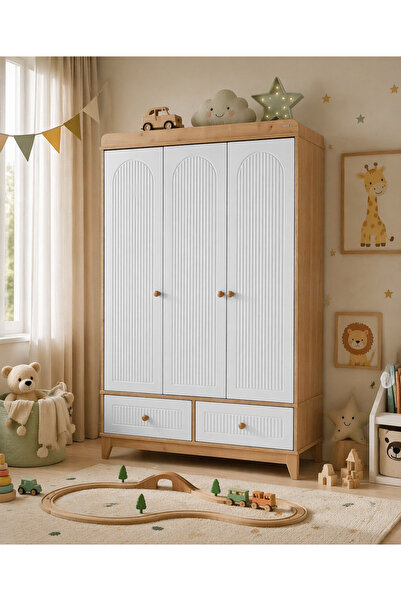 Cozibo Strada 3 Kapılı Dolap, Bebek ve Genç Odası Dolap