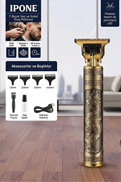 Dragon Steel Case Professional Hair Beard Neck Drawing Whole Body Hair Pre-Laser Shaver.