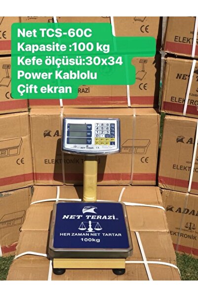 Genel Markalar (TERAZİ)Elektronik Terazi 100 Kg Kapasiteli Dijital Terazi Şarjlı
