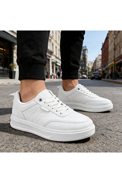 Tmall Pantofi sport bărbătești, din piele, B4068, alb