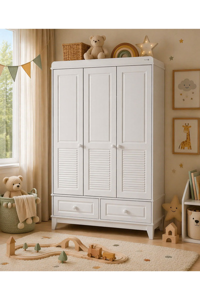 Cozibo Boss 3 Kapılı Dolap, Bebek ve Genç Odası Dolap